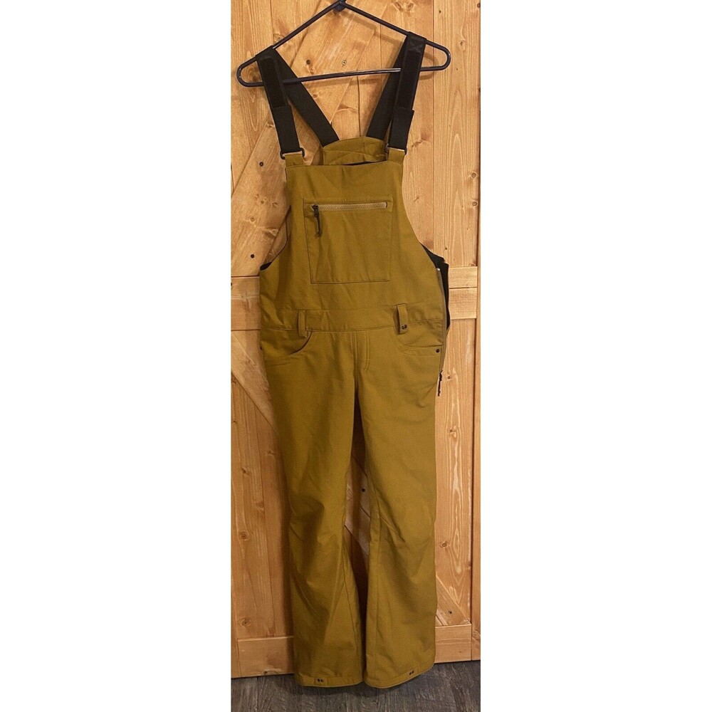 686 Gossip Softshell Bib Insulated Bib Golden Brown Womens Small Ski Snowboard